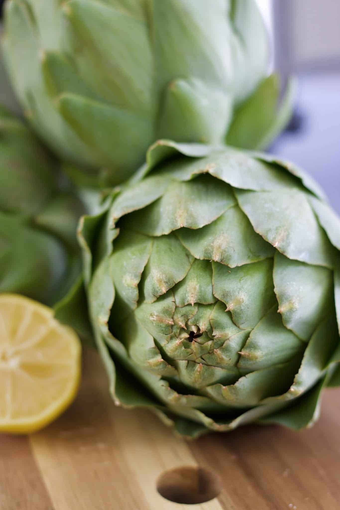 Instant Pot Artichokes with lemon and butter