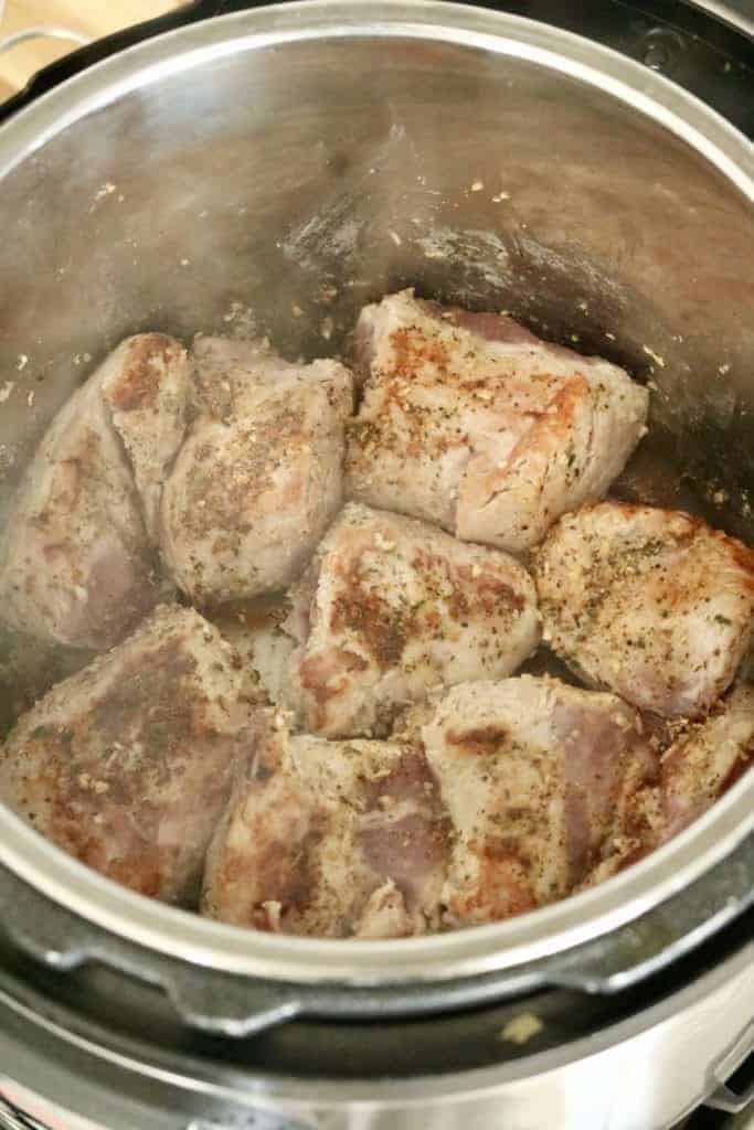 One Pot Fast Easy Meal Instant Pot Pork Tenderloin with MAshed Potatoes and Gravy