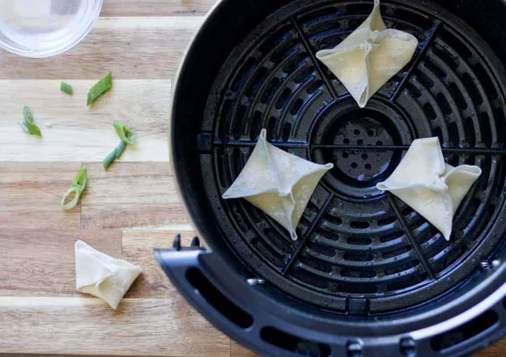 Air Fryer Cream Cheese Wontons (How to Fold 2 Easy Ways)