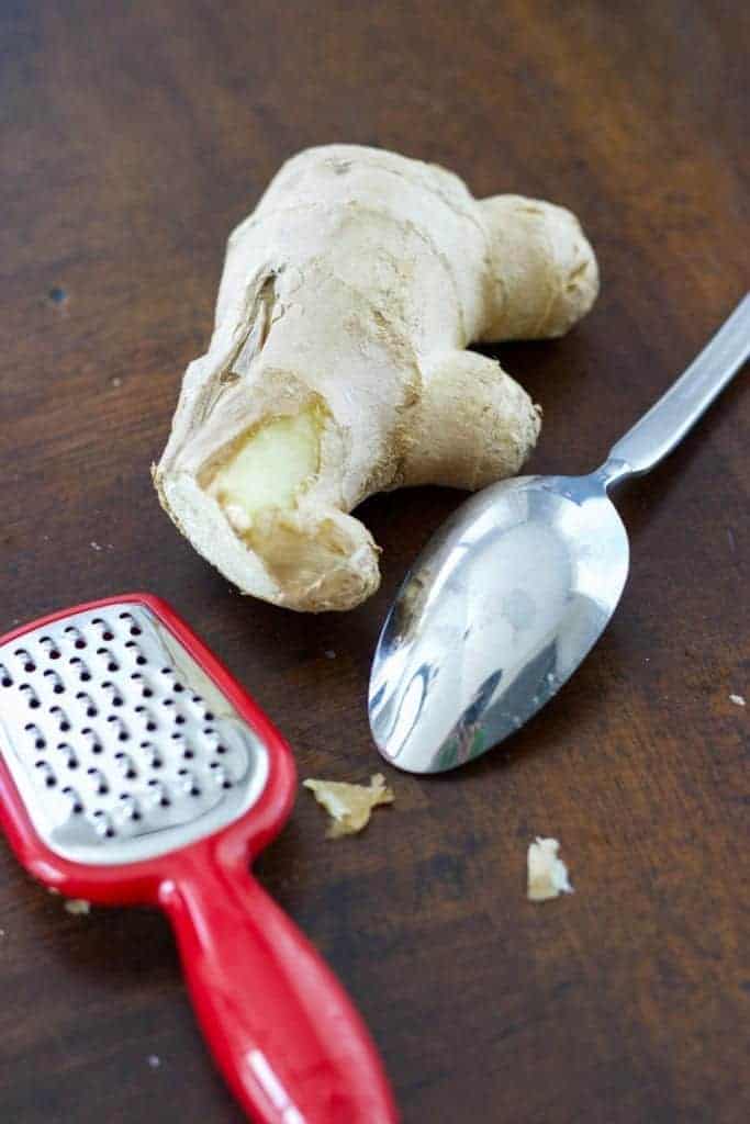 Tip for grating and peeling ginger