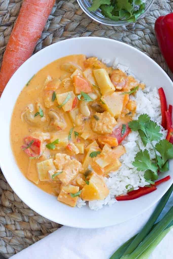 Instant Pot Spicy Pineapple Coconut Chicken and Rice