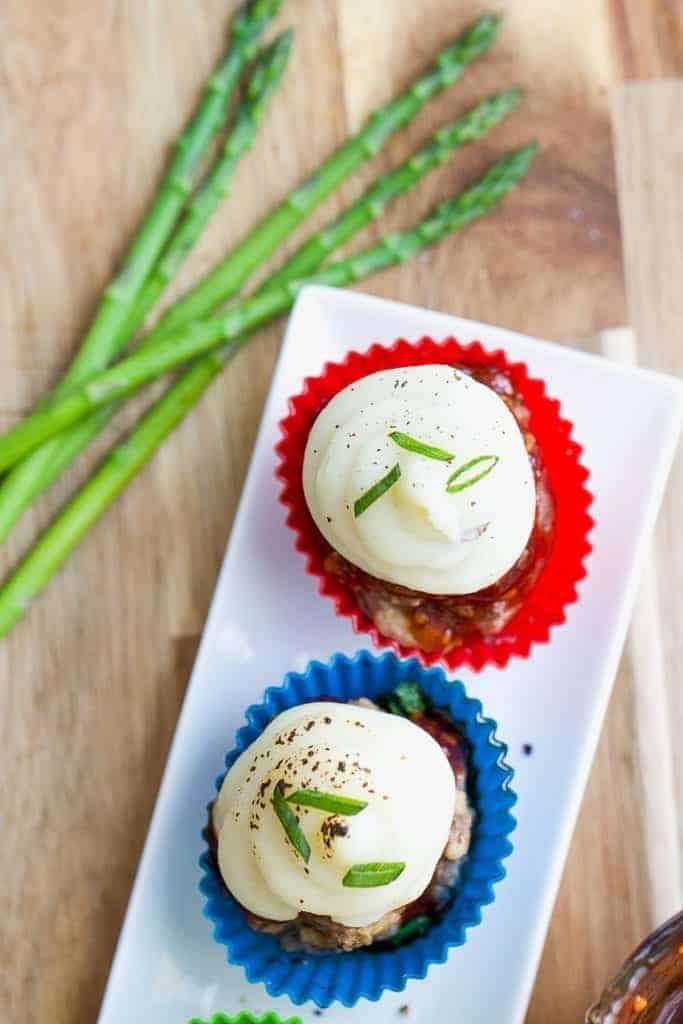 Instant Pot Meatloaf cupcakes with mashed potatoes