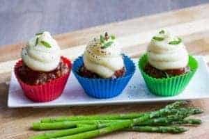 Instant Pot Meatloaf cupcakes with mashed potatoes