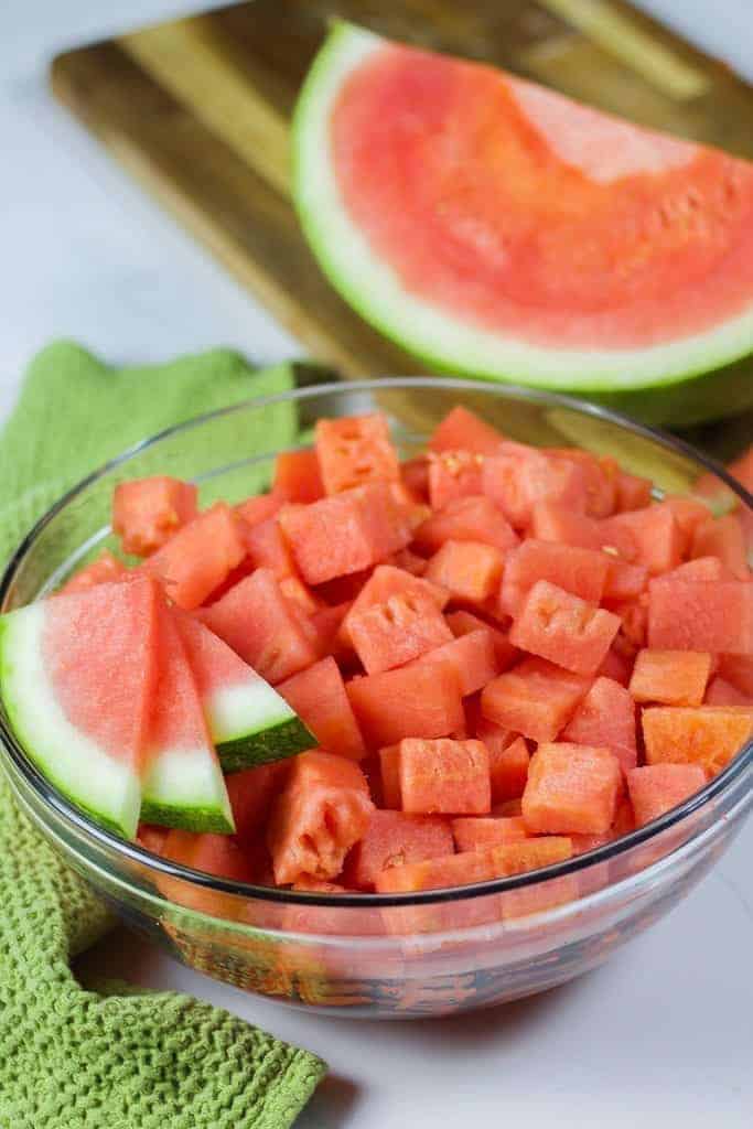 a bowl of watermelon