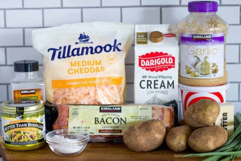 Ingredients for Loaded Baked Potato Soup