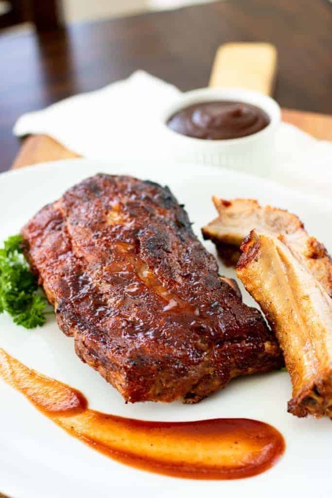 Instant Pot Ribs with sweet baby rays bbq sauce