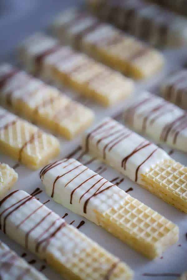 cookies dipped in white chocolate