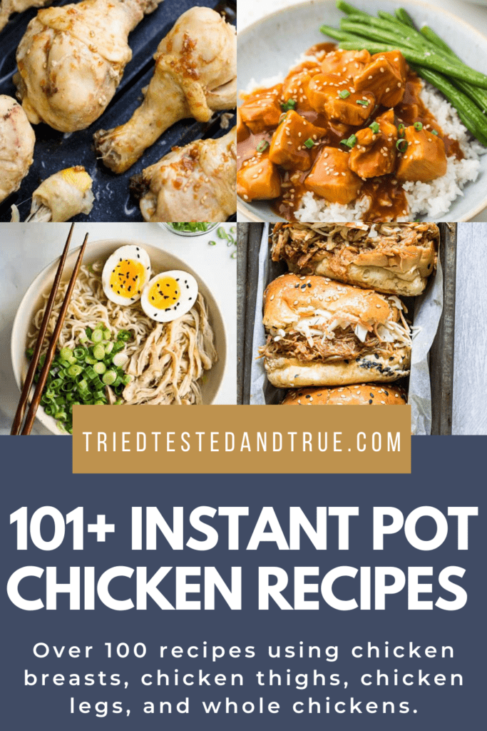 Instant Pot chicken recipes pin collage