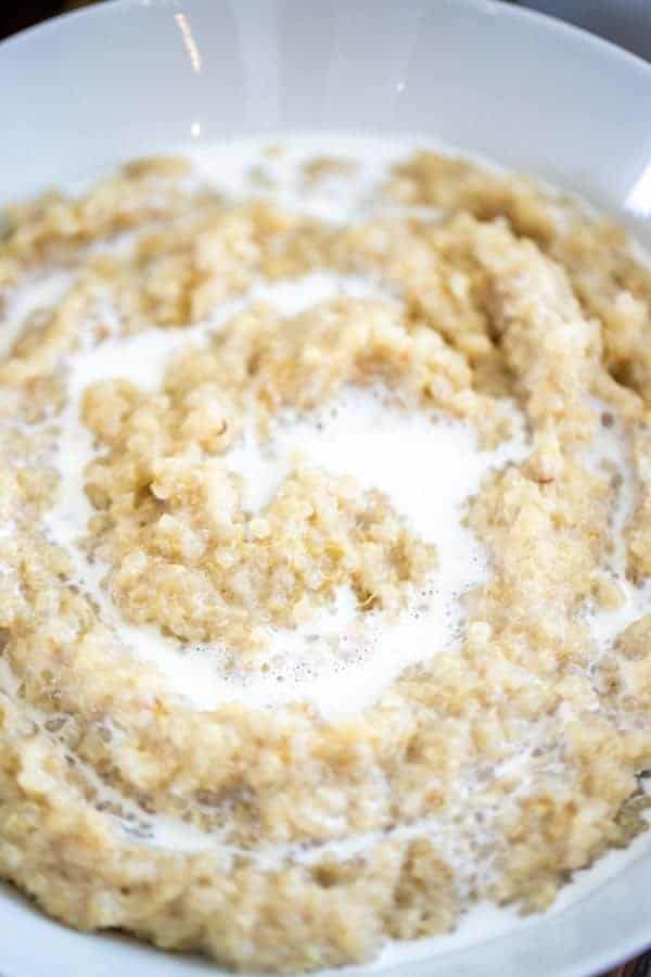 closeup of Instant Pot breakfast quinoa