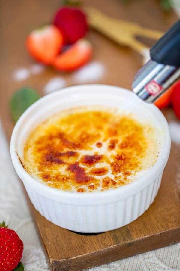 fully caramelized creme brulee