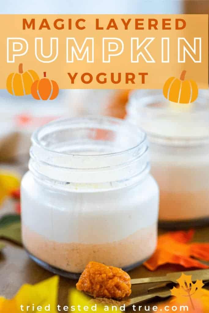 graphic with magic layer pumpkin yogurt