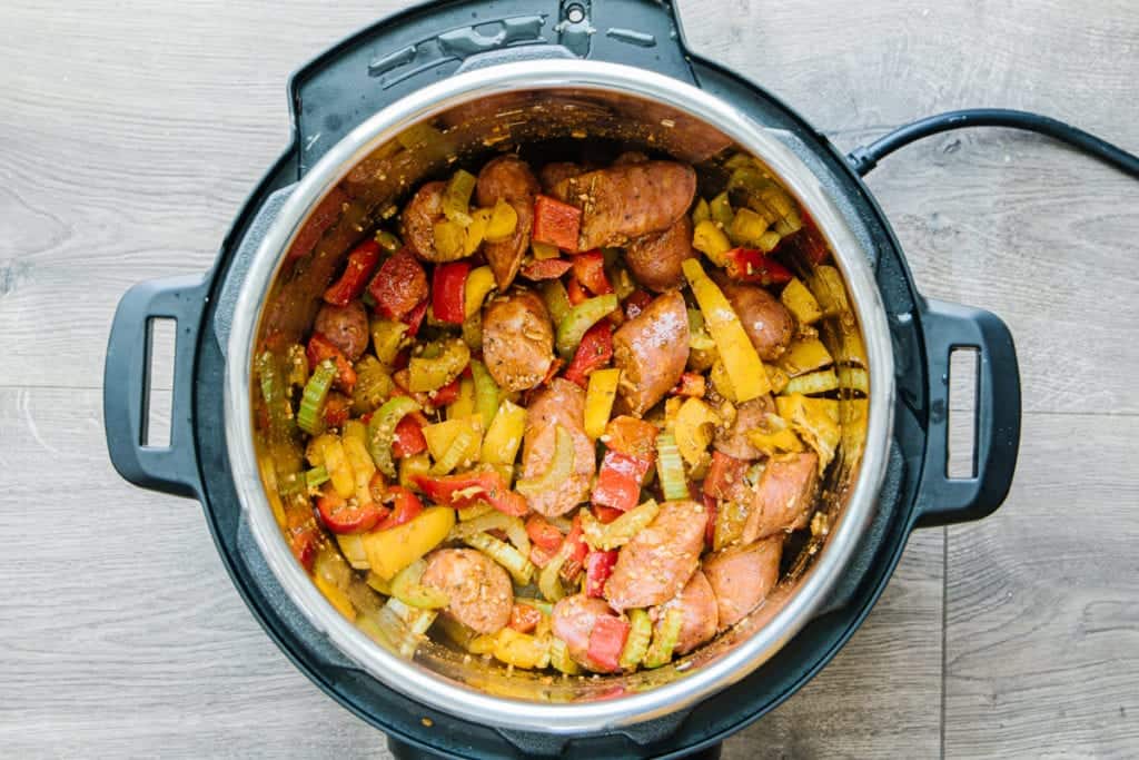 sausage and veggies in instant pot