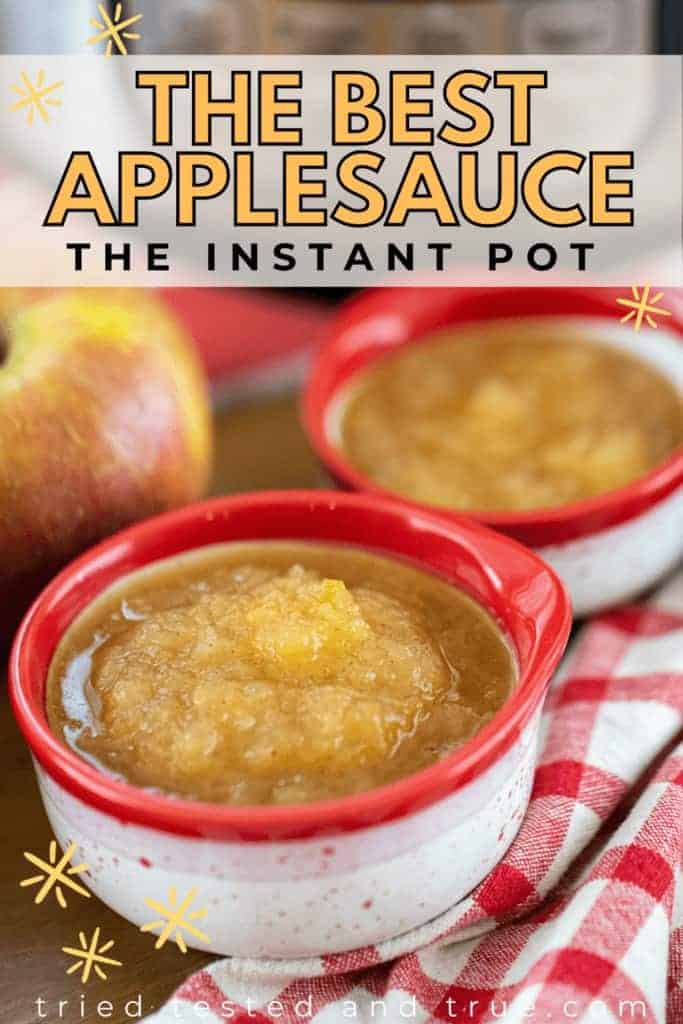 Instant Pot applesauce is the easiest way to make applesauce. slowcooker instructions included