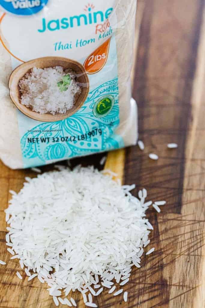 Raw jasmine rice