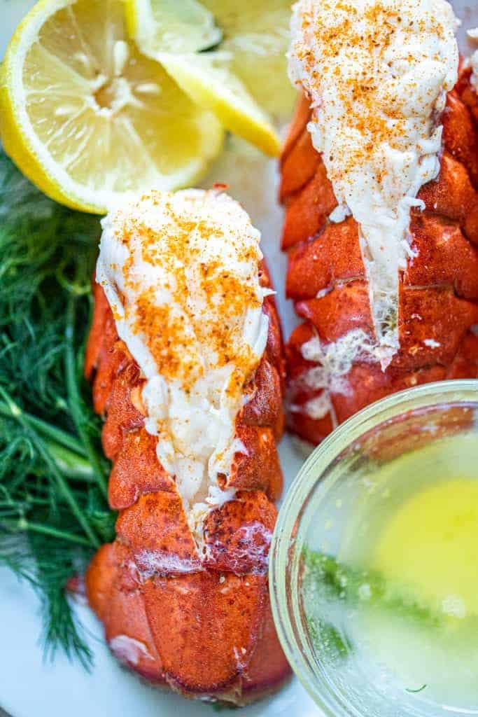 Instant Pot lobster tails with butter and lemon