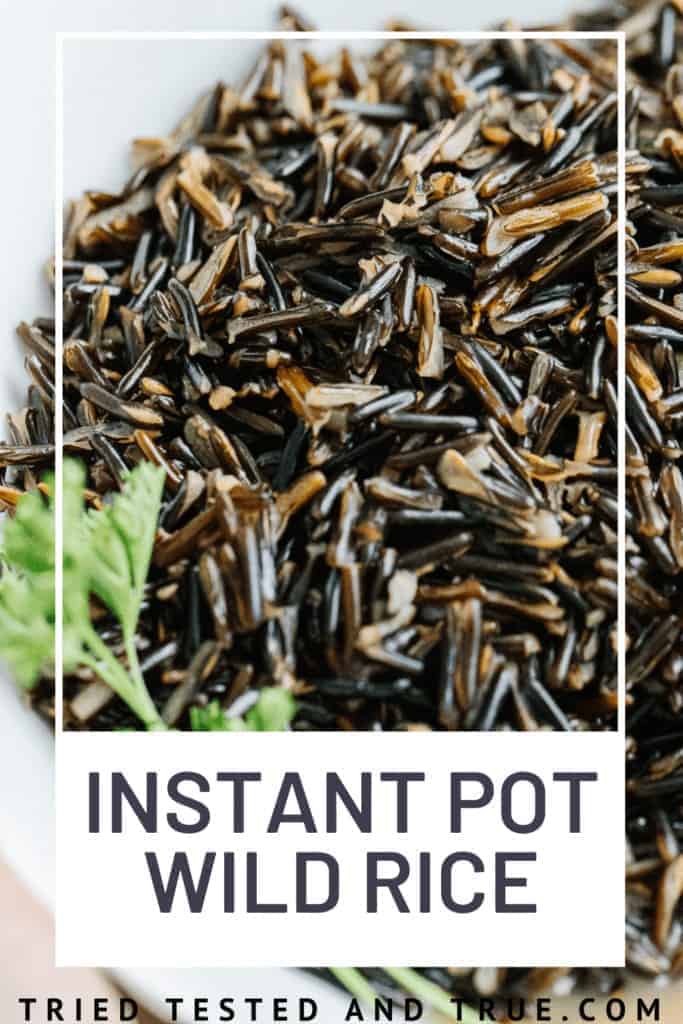 graphic with Instant Pot wild rice