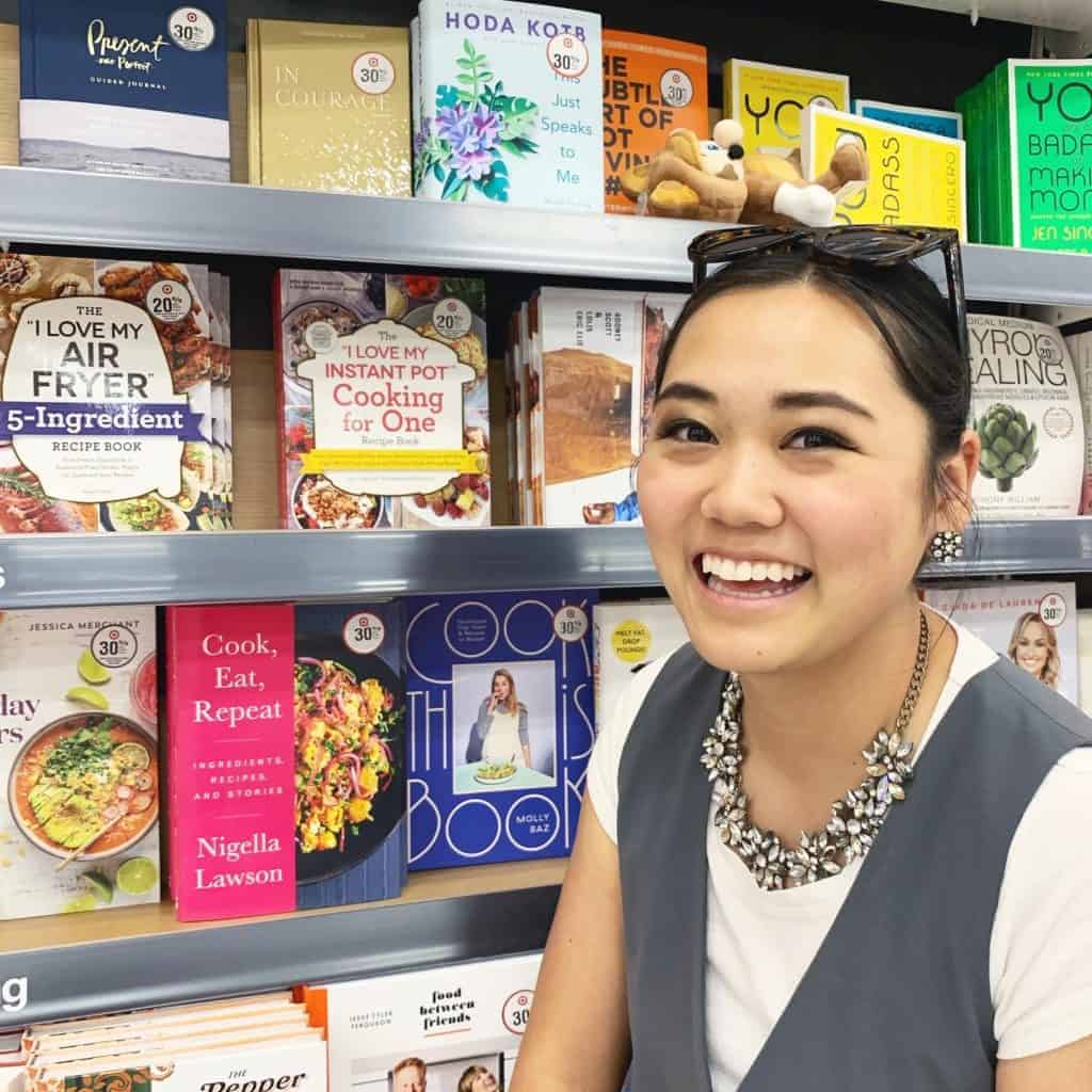 Lisa Childs with Instant Pot Cookbook at Target