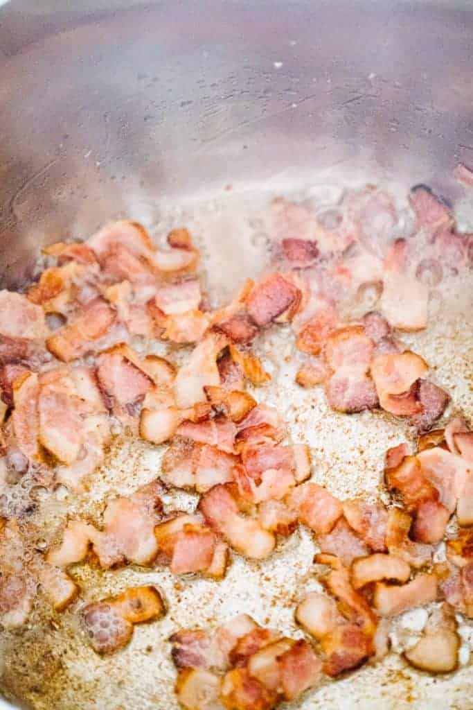 cooked bacon pieces in instant pot