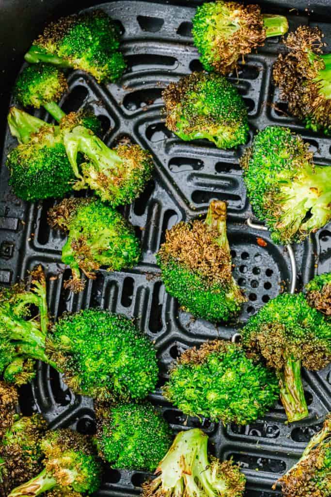 Air Fryer broccoli florets in air fryer