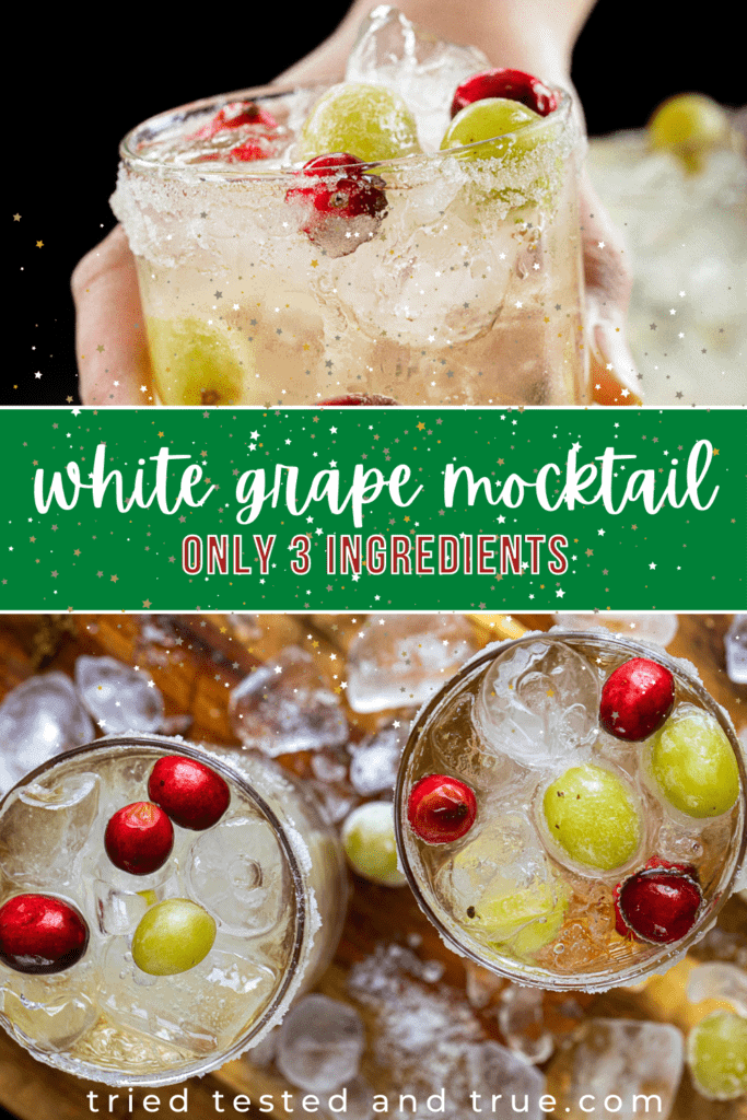 mocktail with sparkling grape juice