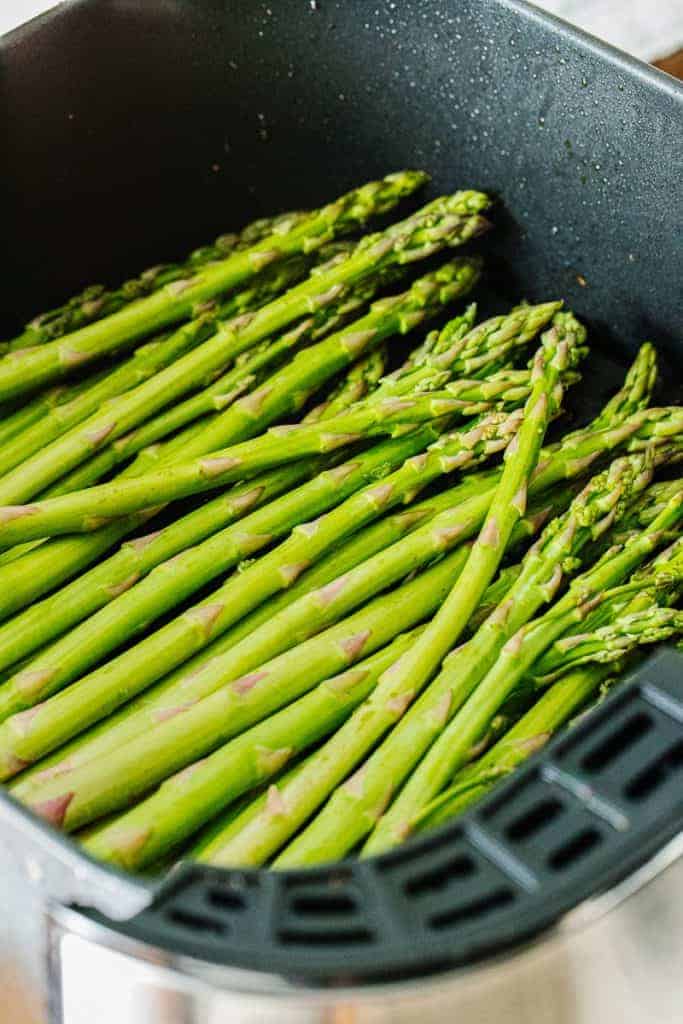 raw asparagus in the air fryer