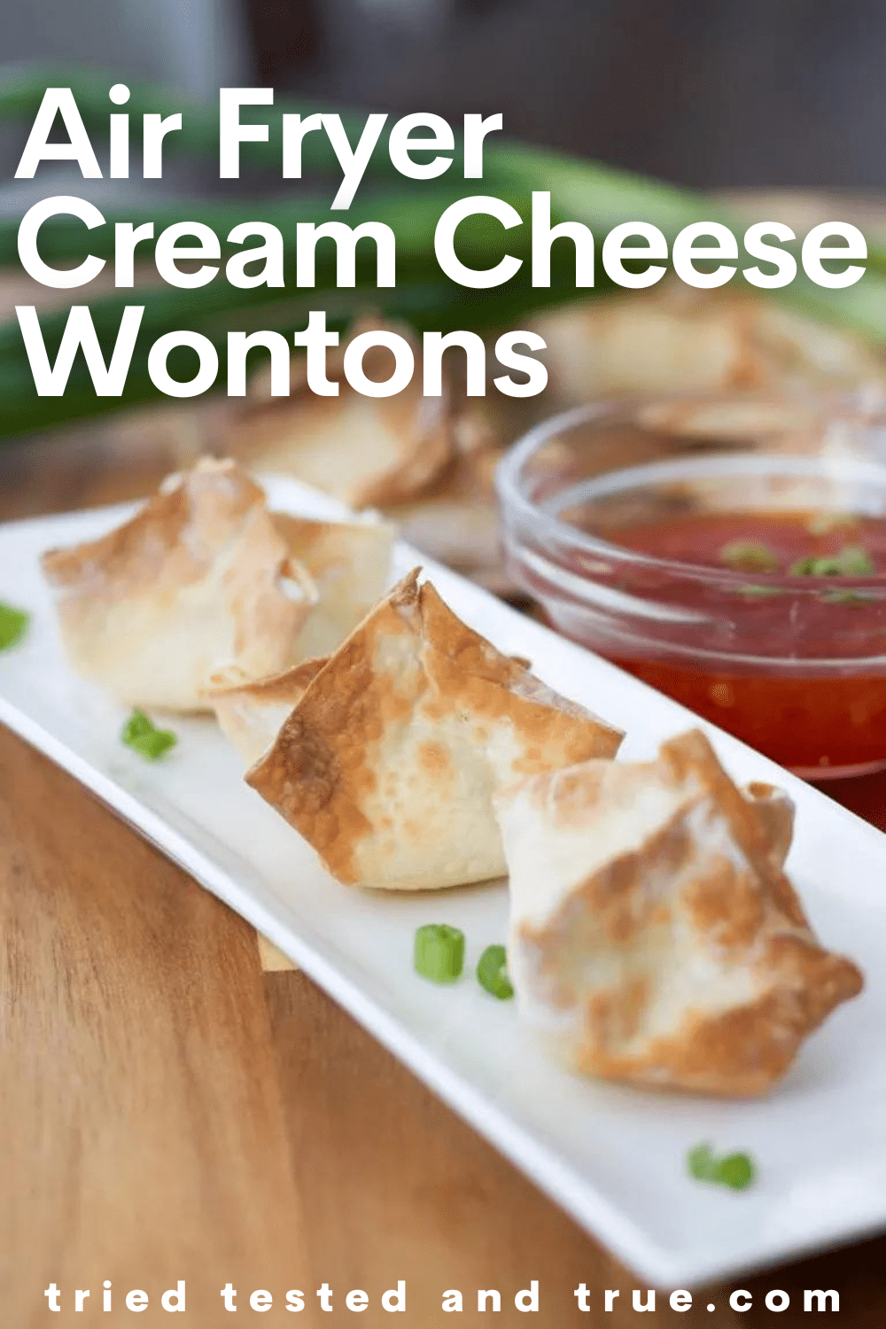 Air Fryer Cream Cheese Wontons (How to Fold 2 Easy Ways)